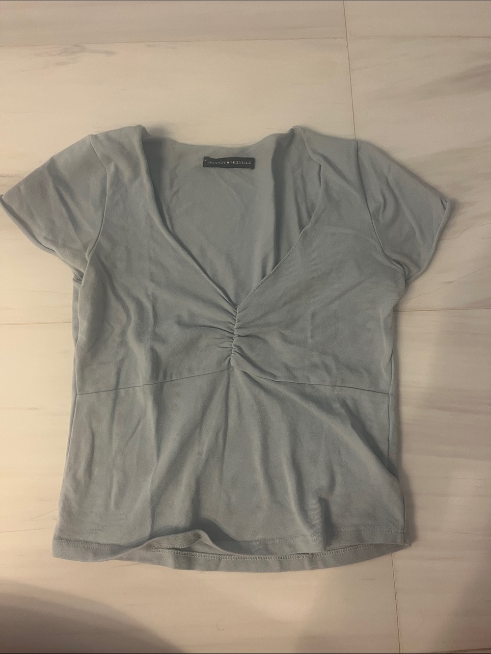Brandy Melville V neck Short Sleeve Tee